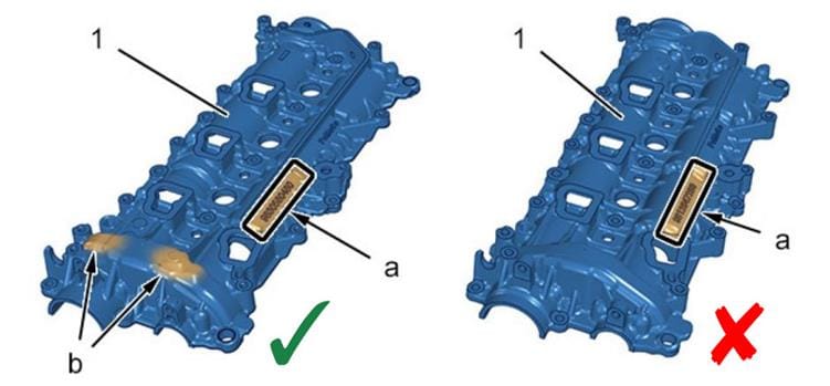 A diagram showing the difference between the older 7mm chain housing and the newer 8mm chain housing